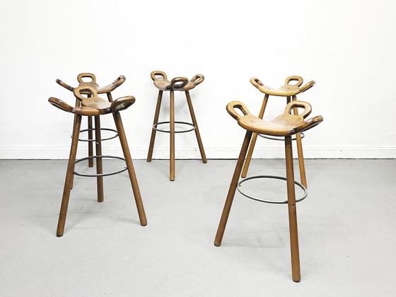 Image 1 of 5x Confonorm Barstools model “Marbella” by Sergio Rodrigues