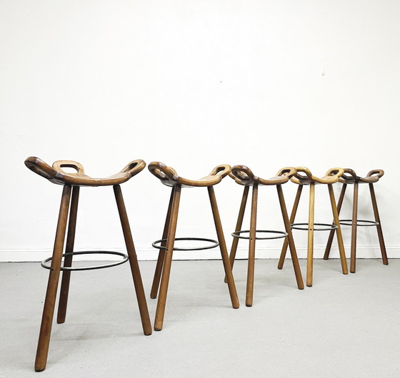 Image 1 of 5x Confonorm Barstools model “Marbella” by Sergio Rodrigues