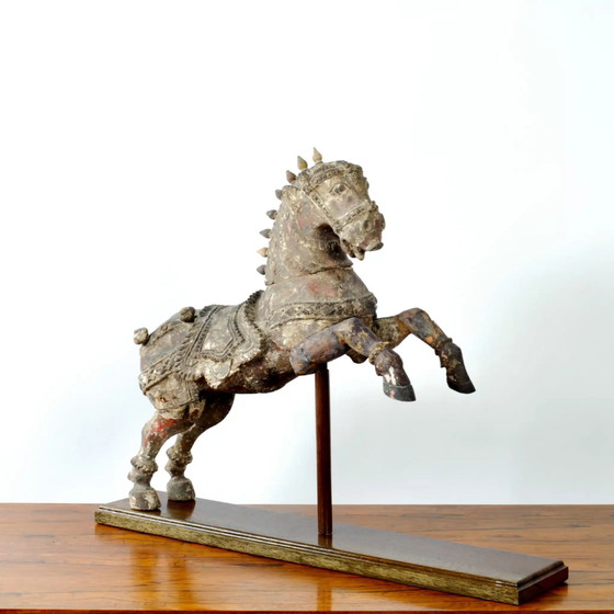 Image 1 of Antique Indian Hindu Wooden Vahanna Horse