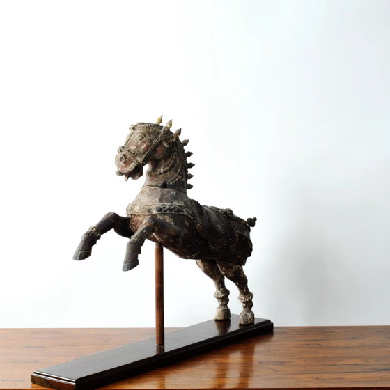 Image 1 of Antique Indian Hindu Wooden Vahanna Horse