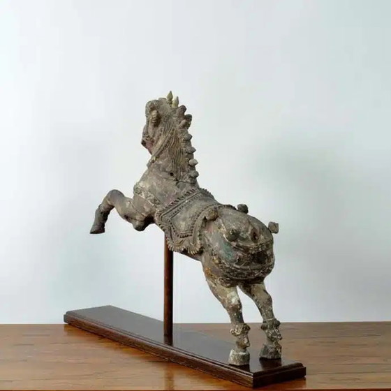 Image 1 of Antique Indian Hindu Wooden Vahanna Horse