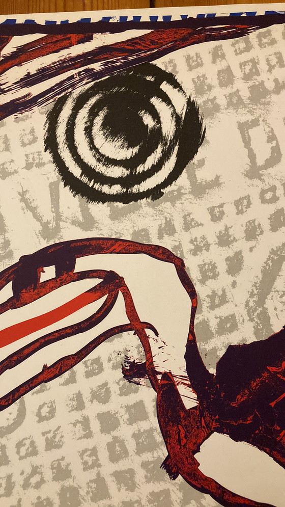 Image 1 of Affiche vintage Alechinsky 1990