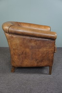 Beautiful comfortable sheep leather club chair