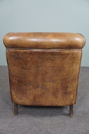 Beautiful comfortable sheep leather club chair