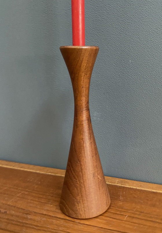 Image 1 of Candelabro de teca de la década de 1960