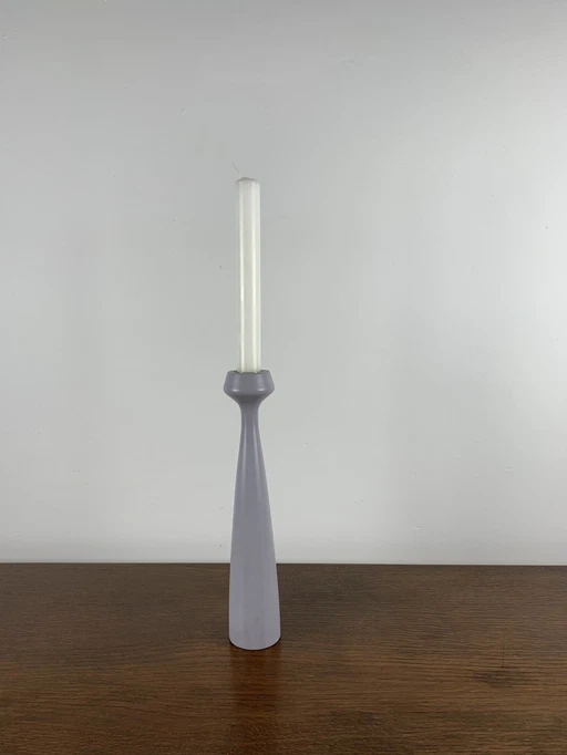 Candle Holder "Lily" By Anders Norgaard, Denmark , Light Grey