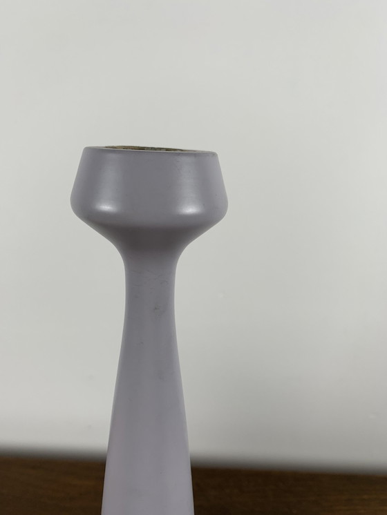 Image 1 of Candle Holder "Lily" By Anders Norgaard, Denmark , Light Grey