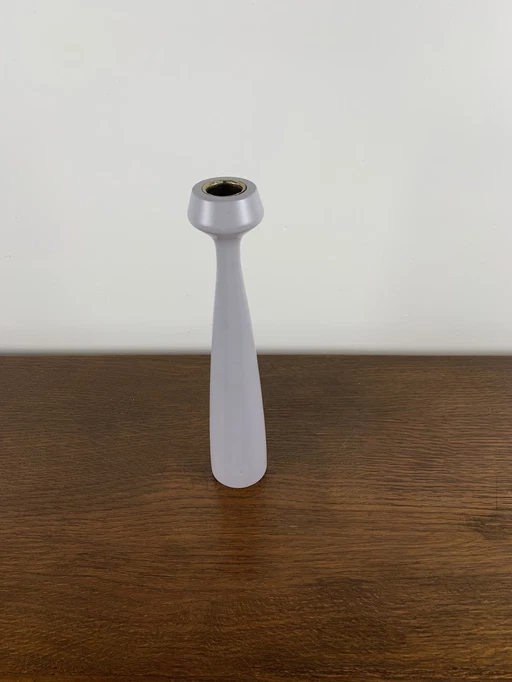 Candle Holder "Lily" By Anders Norgaard, Denmark , Light Grey