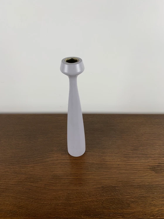 Image 1 of Candle Holder "Lily" By Anders Norgaard, Denmark , Light Grey