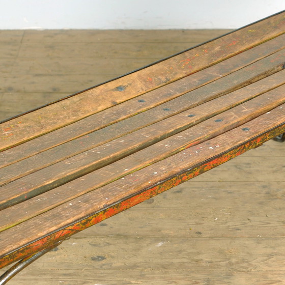 Image 1 of Riveted Iron Park Bench 1920s