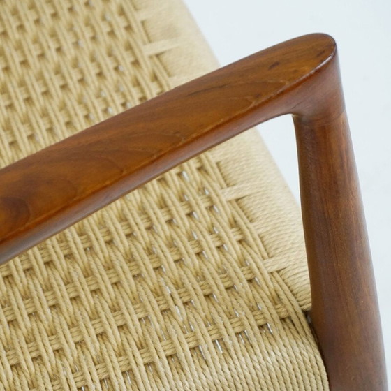 Image 1 of Vintage Mod. 57 teak and papercord armchair by Niels Otto Moller for J.L. Moller Mobelfabrik, Denmark 1960