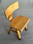 Chaise d'enfant vintage en bois chaise d'écolier