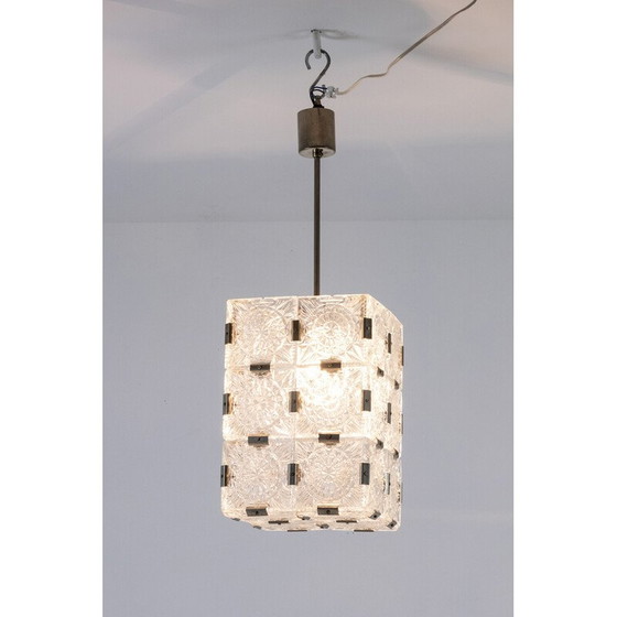 Image 1 of Lampada a sospensione vintage in vetro di Kamenicky Senov, anni '70