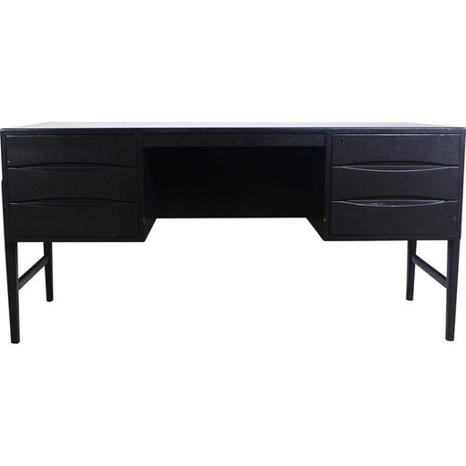 Vintage black freestanding desk by Arne Vodder, Denmark 1960