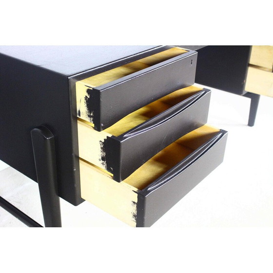 Image 1 of Vintage black freestanding desk by Arne Vodder, Denmark 1960