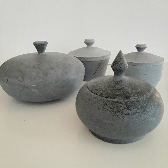 Image 1 of 37pcs.of handmade soapstone/teatite tableware made in Brazil