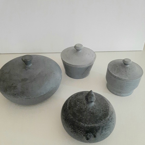 Image 1 of 37pcs.of handmade soapstone/teatite tableware made in Brazil