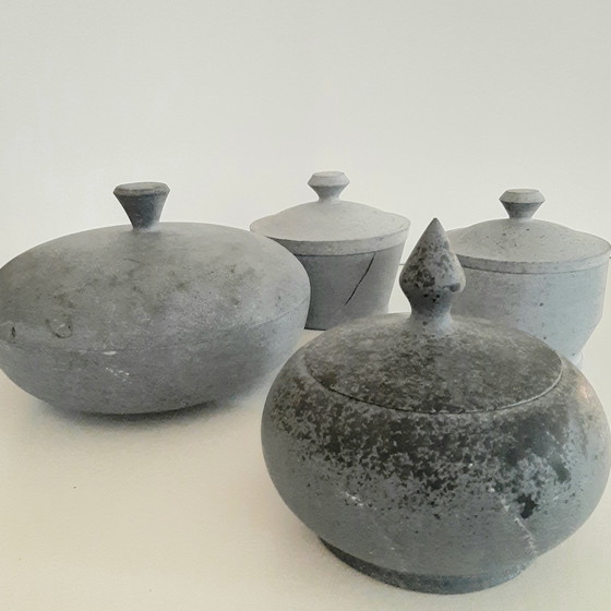 Image 1 of 37pcs.of handmade soapstone/teatite tableware made in Brazil