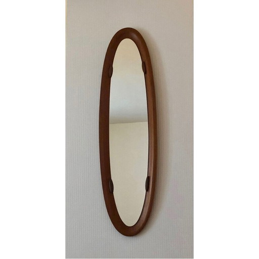 Specchio vintage in teak, Italia, 1960