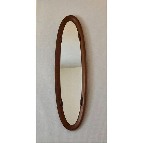 Image 1 of Vintage teak mirror, Italy, 1960