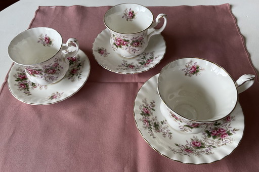 2X Coffee Cup And 1X Tea Cup Royal Albert Lavender Rose