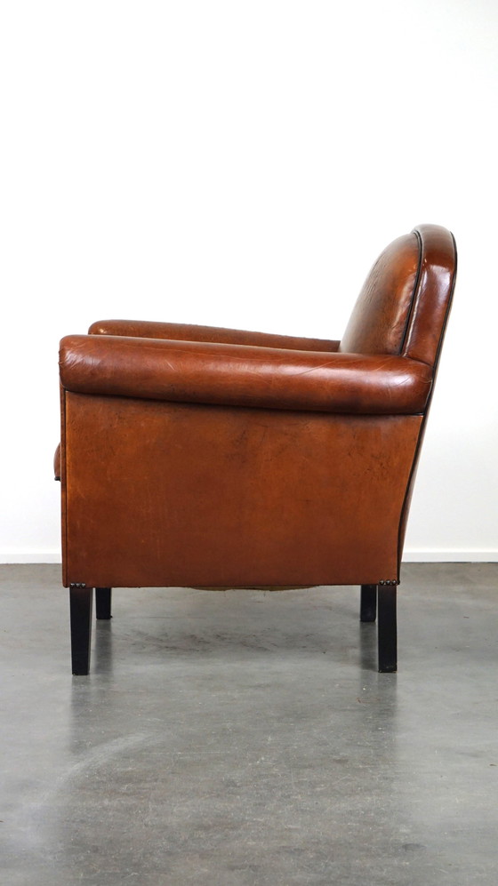 Image 1 of Vintage sheep leather armchair/ designer armchair