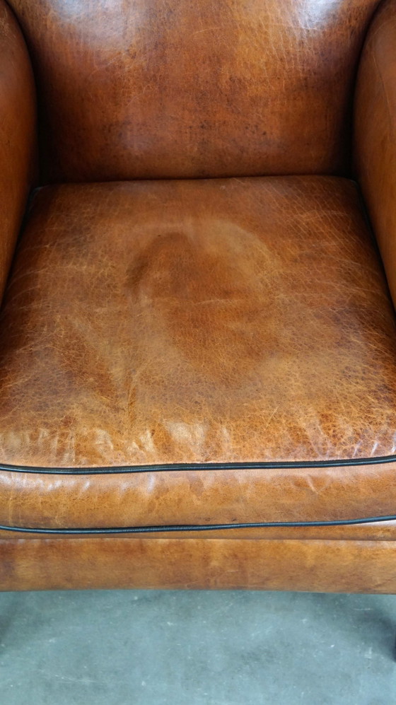 Image 1 of Vintage sheep leather armchair/ designer armchair