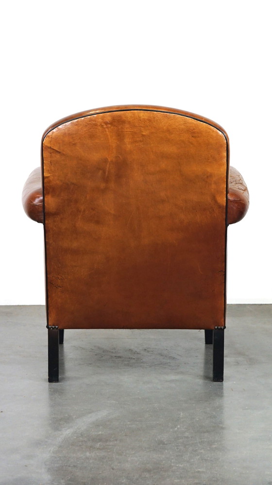 Image 1 of Vintage sheep leather armchair/ designer armchair