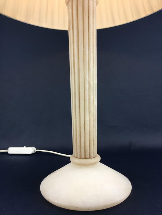 Image 1 of Hollywood Regency Alabaster table lamp