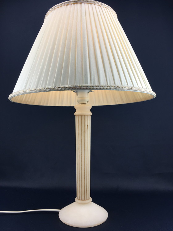 Image 1 of Hollywood Regency Alabaster table lamp