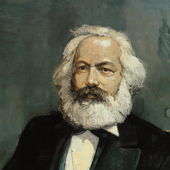 Image 1 of Poster Willi Sitte: Portrait of Karl Marx, 1982