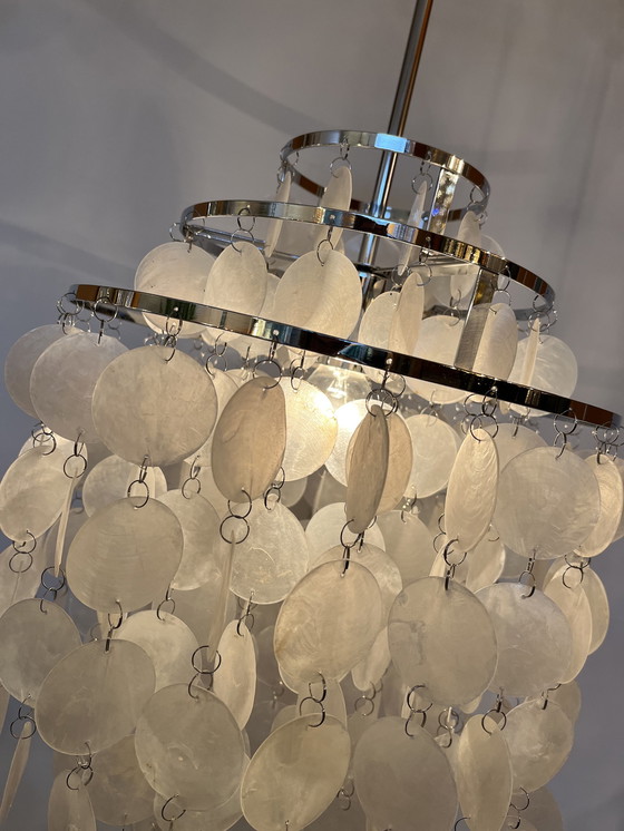 Image 1 of Capiz shell hanging lamp mother of pearl chandelier