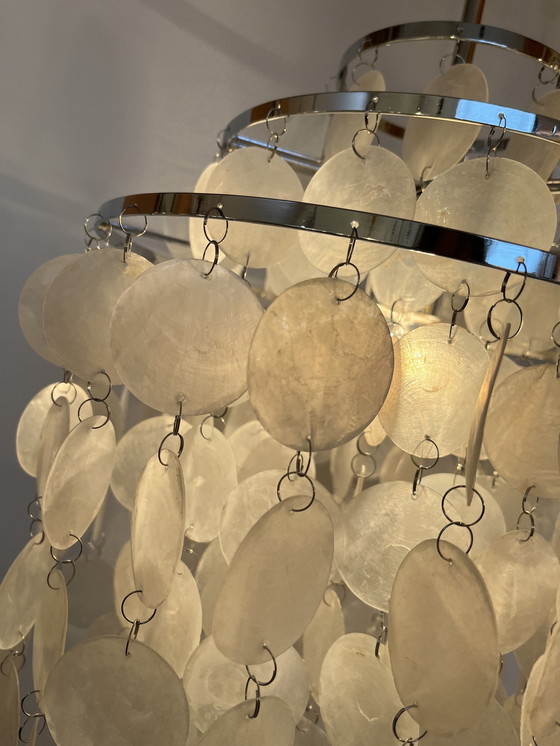 Image 1 of Capiz shell hanging lamp mother of pearl chandelier