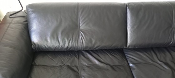 Image 1 of Boconcept Crunchy Black Leather Sofa