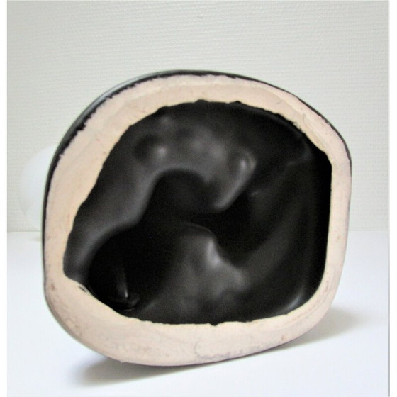 Image 1 of Lampada vintage in ceramica nera a forma di "uomo da strada", Paesi Bassi, anni '80