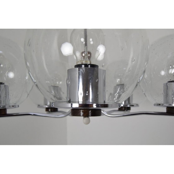 Image 1 of Lampadario in vetro d'epoca, Cecoslovacchia 1960