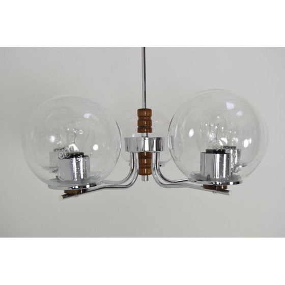 Image 1 of Lampadario in vetro d'epoca, Cecoslovacchia 1960