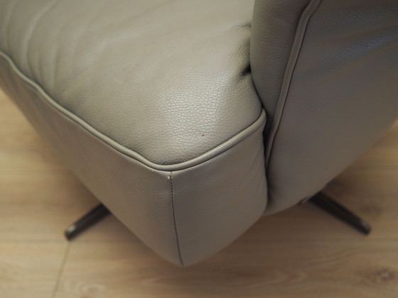 Image 1 of Leather Swivel Armchair, Italian Design, 1990S, Manufacture: Natuzzi