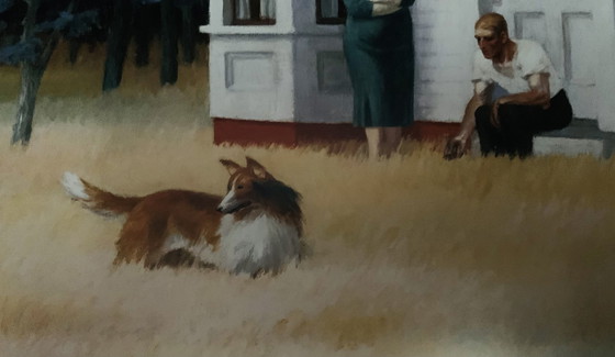 Image 1 of Edward Hopper: "Cape Cod Evening, 1939." Firmato sulla lastra. 