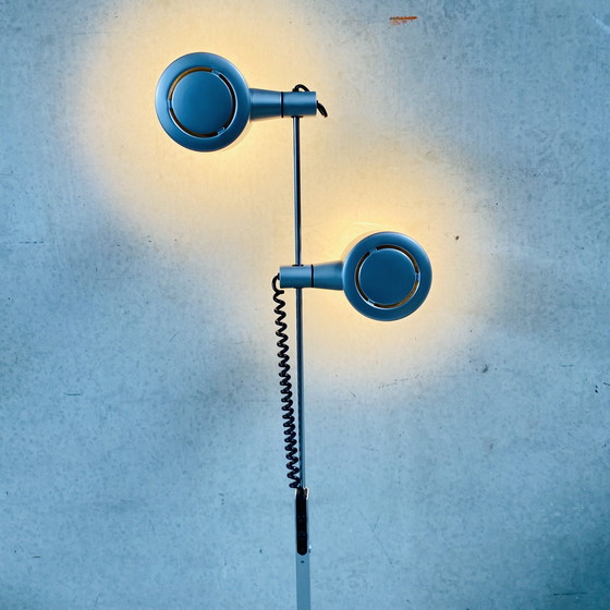 Image 1 of Qc Twin Spotlight Floor Lamp By Ronald Homes For Conelight Limited, United Kingdom 1970