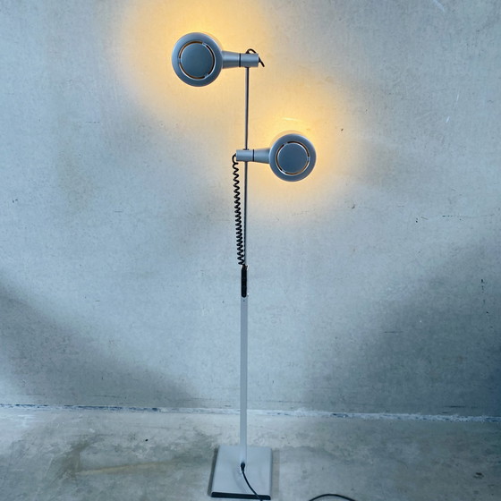 Image 1 of Qc Twin Spotlight Floor Lamp By Ronald Homes For Conelight Limited, United Kingdom 1970