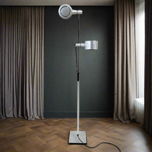 Qc Twin Spotlight Floor Lamp By Ronald Homes For Conelight Limited, United Kingdom 1970