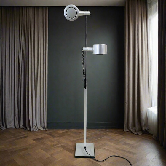 Image 1 of Qc Twin Spotlight Floor Lamp By Ronald Homes For Conelight Limited, United Kingdom 1970