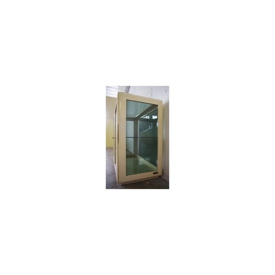 Image 1 of Vintage lacquered wood and glass display cabinet, Italy 1970