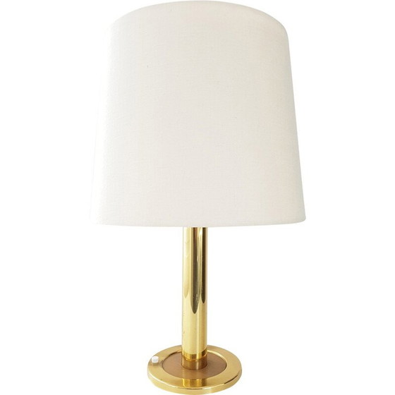 Image 1 of Vintage table lamp with sliding base in gilded brass, 1970
