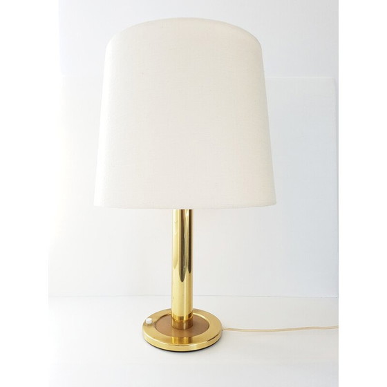 Image 1 of Vintage table lamp with sliding base in gilded brass, 1970