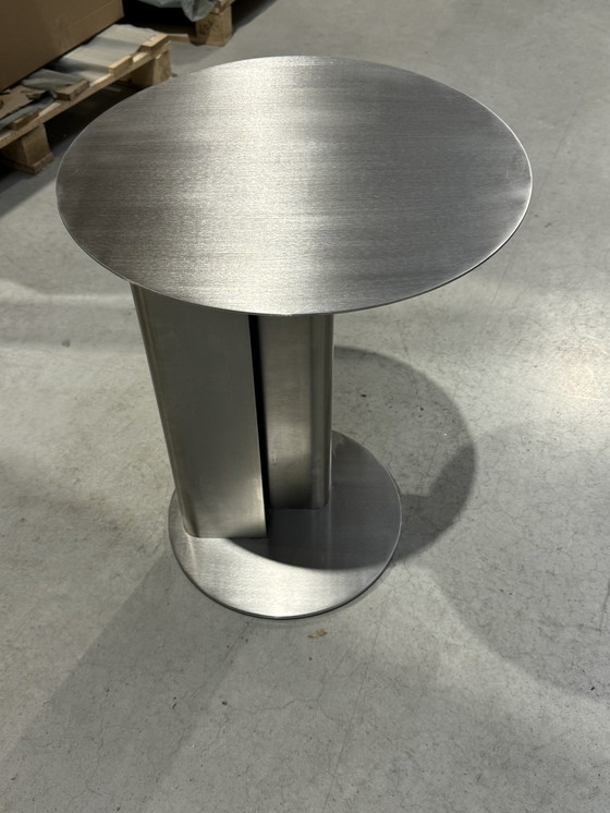 Image 1 of Stainless Steel Side Table With Storage For Books / Magazines