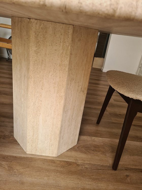 Image 1 of Vintage Traventine Dining Table