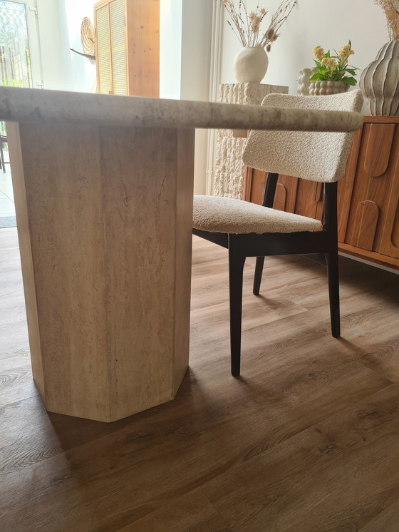 Image 1 of Vintage Traventine Dining Table