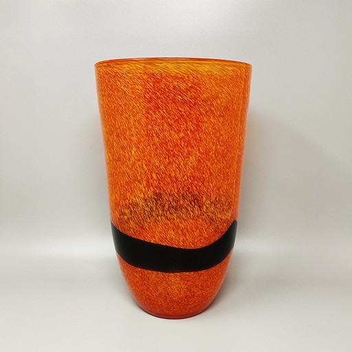 1970s Astonishing Vase By Ca dei Vetrai in Murano Glass. Made in Italy